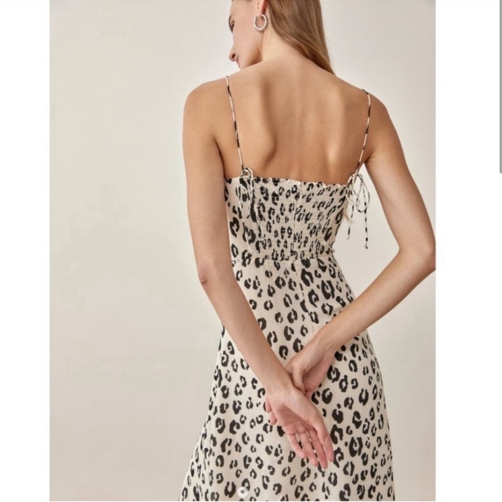 NWT size 2 Reformation Juliette Dress in Snow Leopard - Picture 4 of 12
